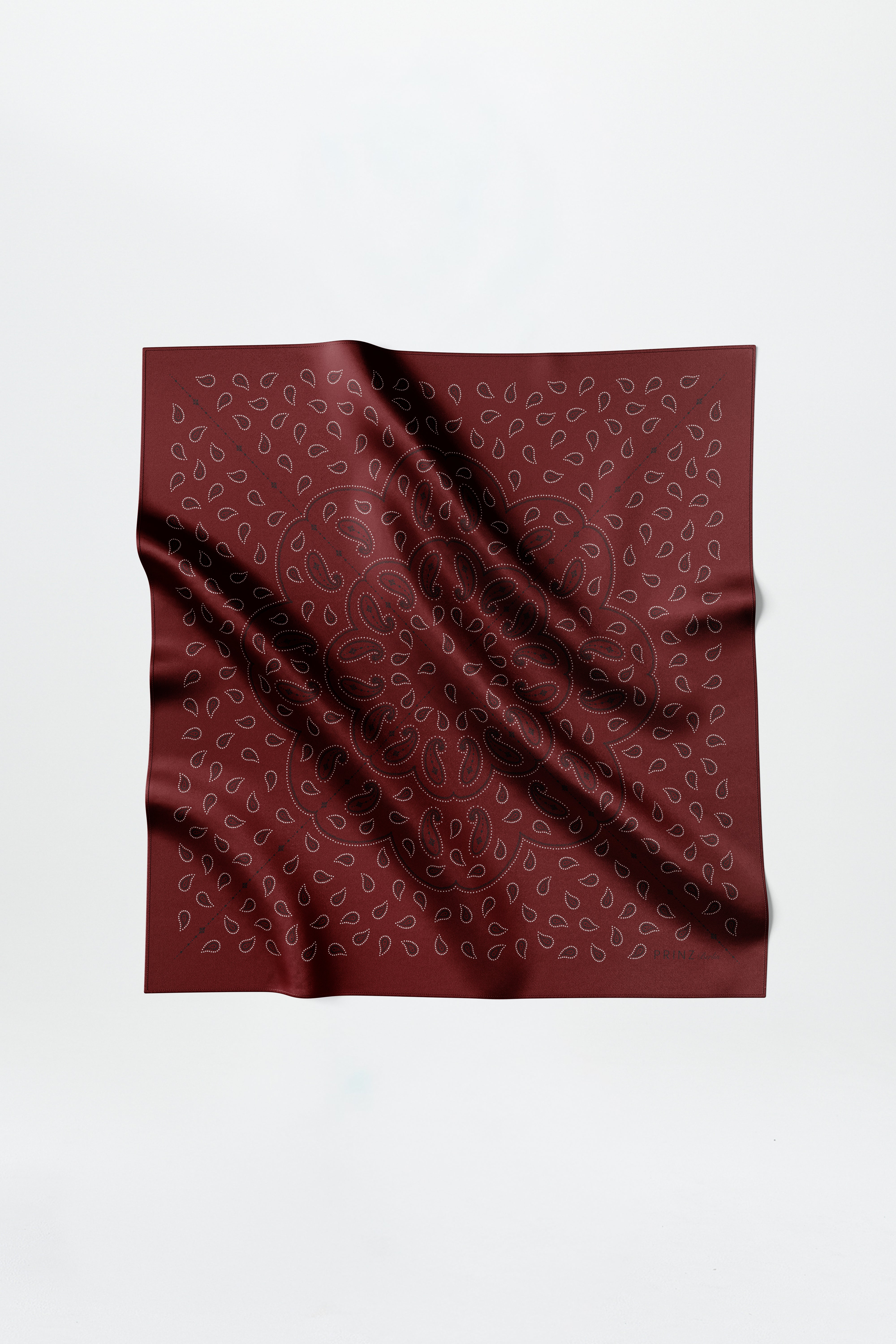 Silk Scarf Paisley 90 Burgundy
