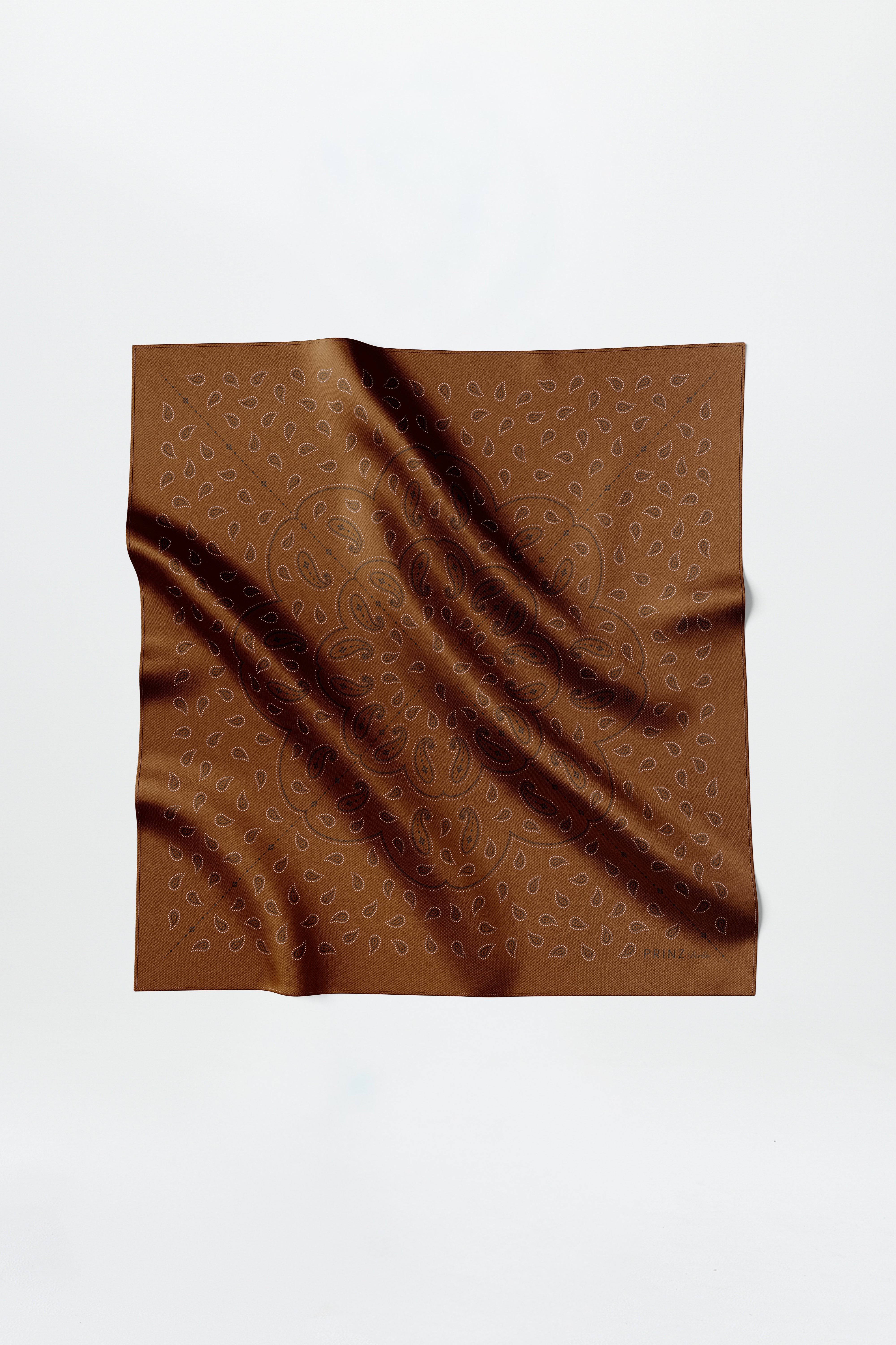 Silk Scarf Paisley 90 Burnt Orange