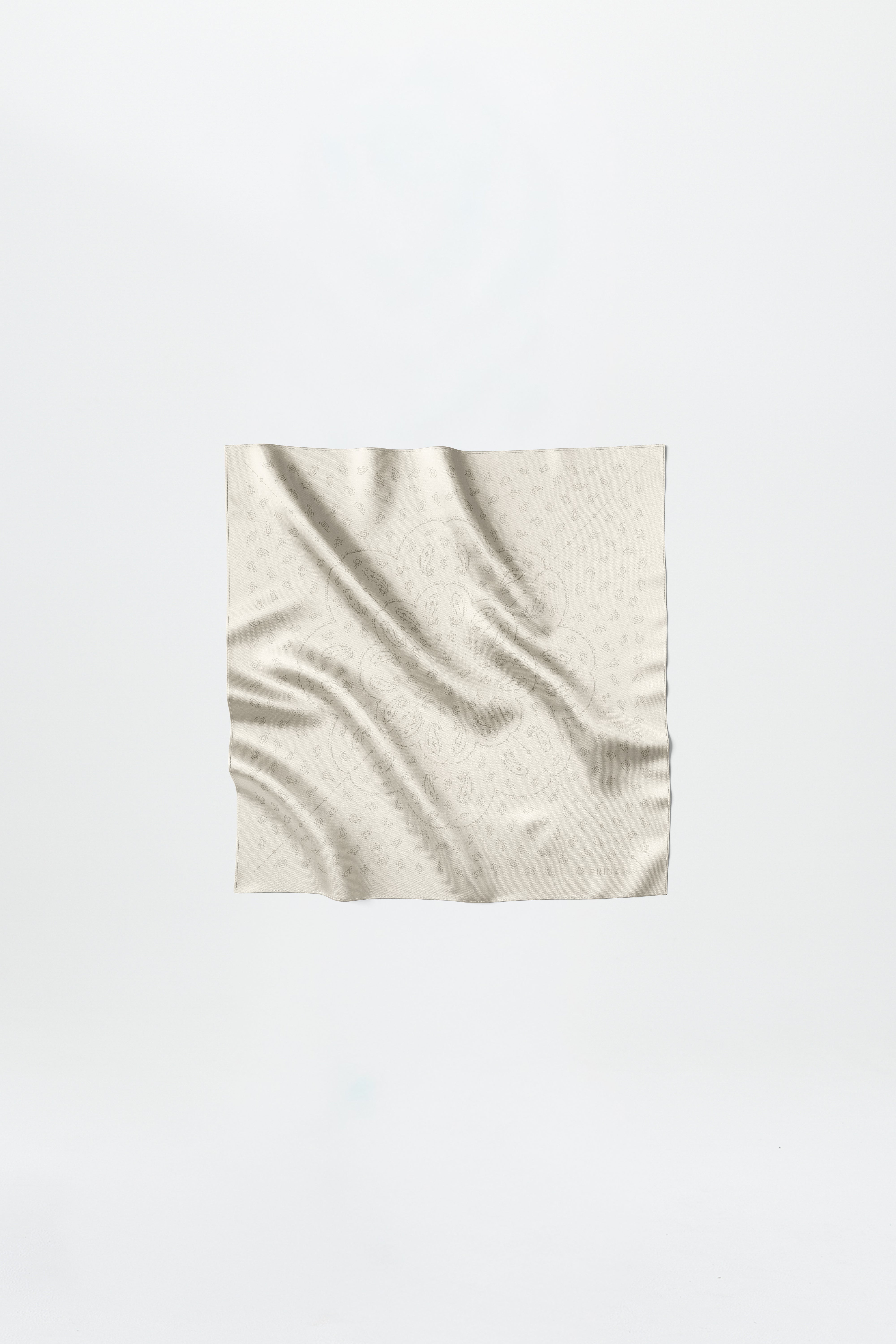 Silk Scarf Paisley 50 Cream