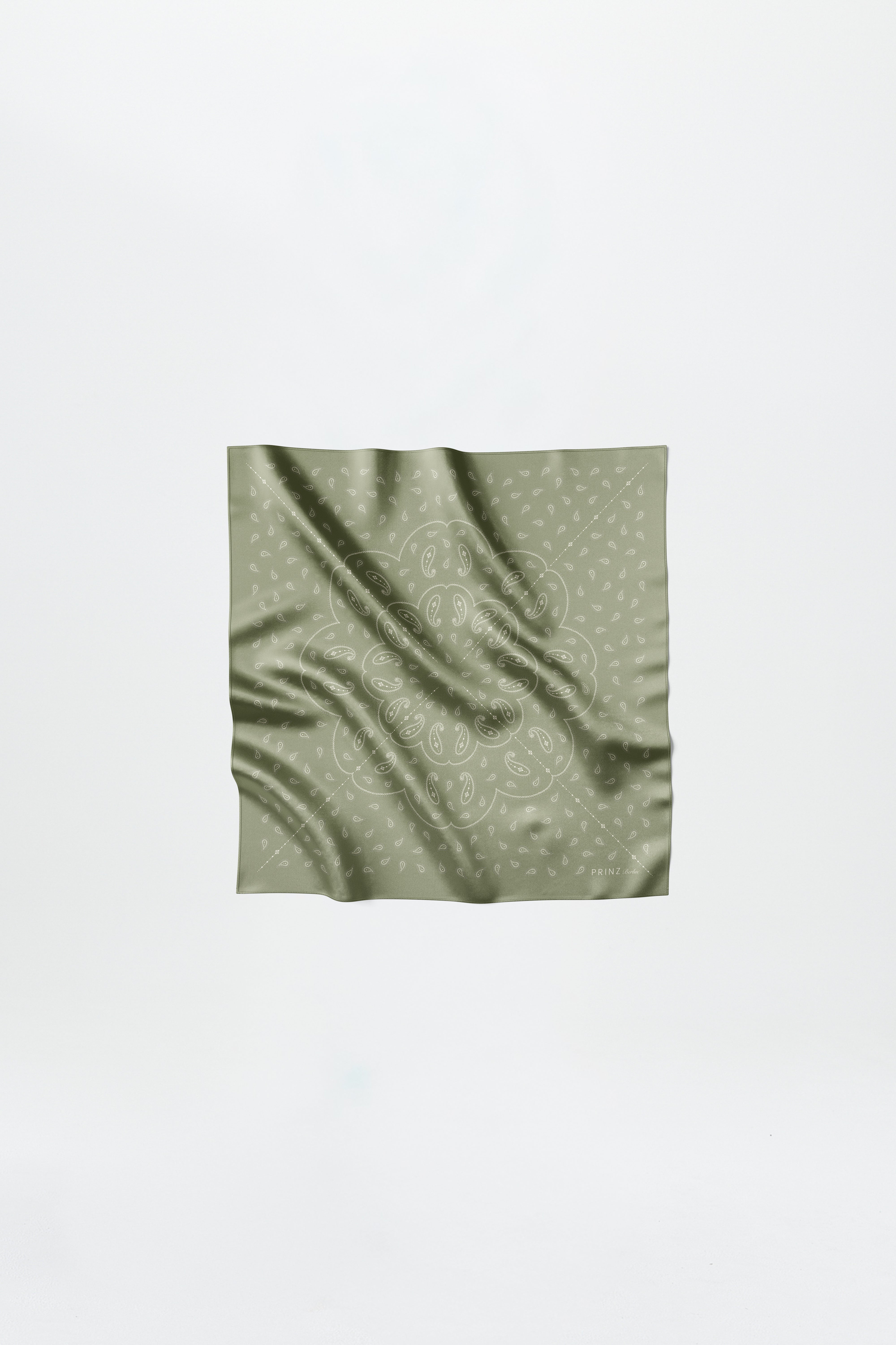 Silk Scarf Paisley 50 Pistachio