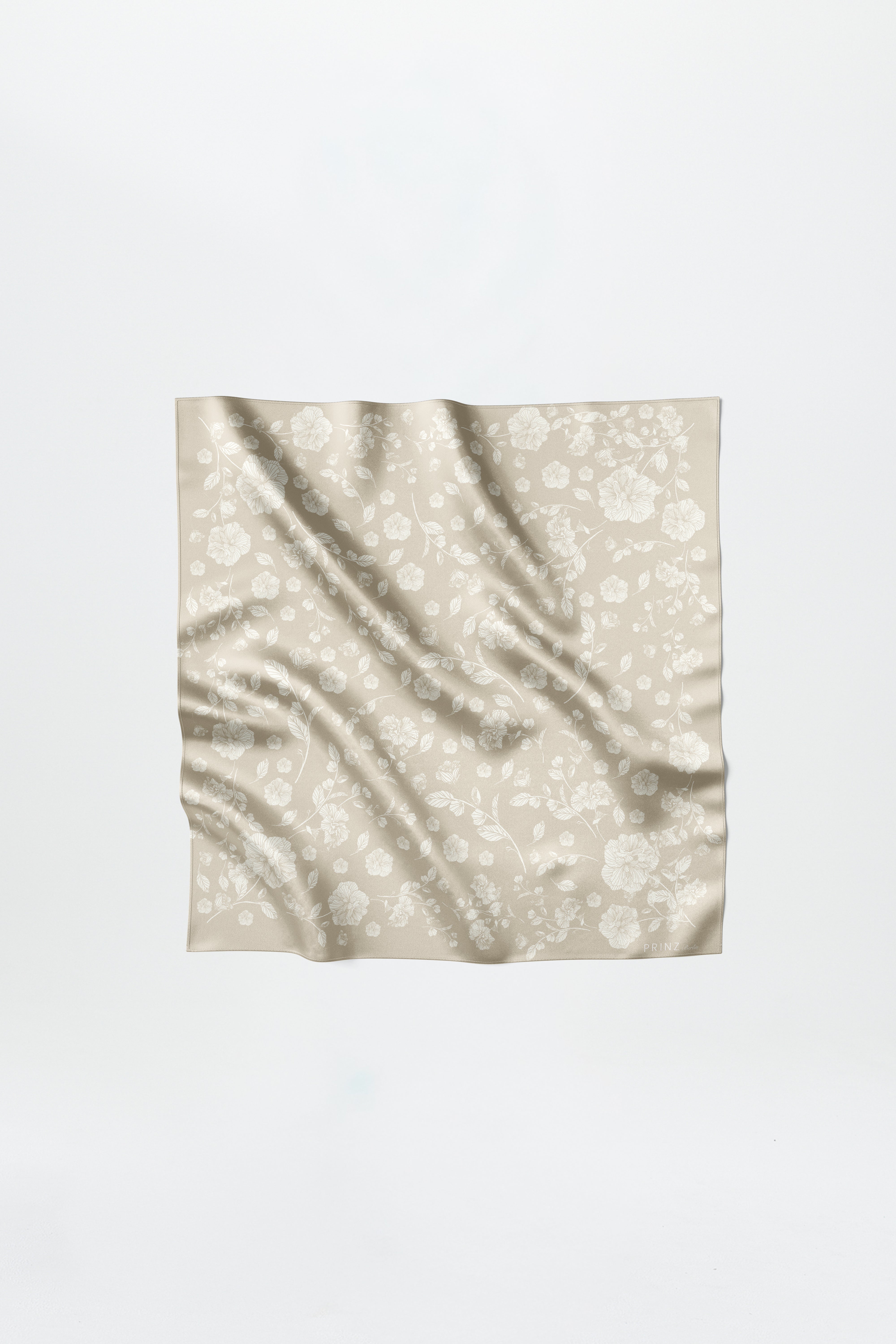Silk Scarf Midnight Botanica 70 Sand