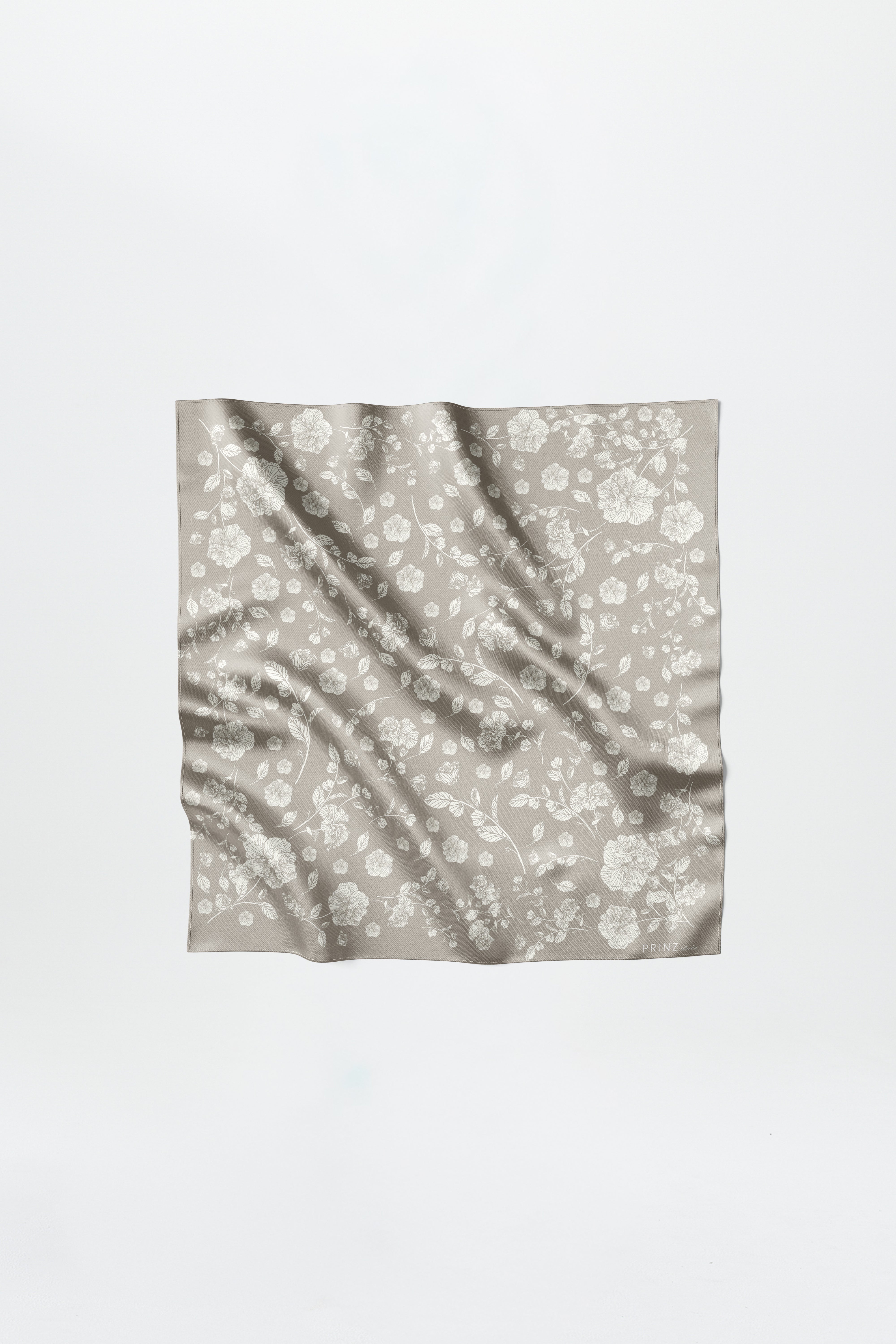 Silk Scarf Midnight Botanica 70 Vanilla