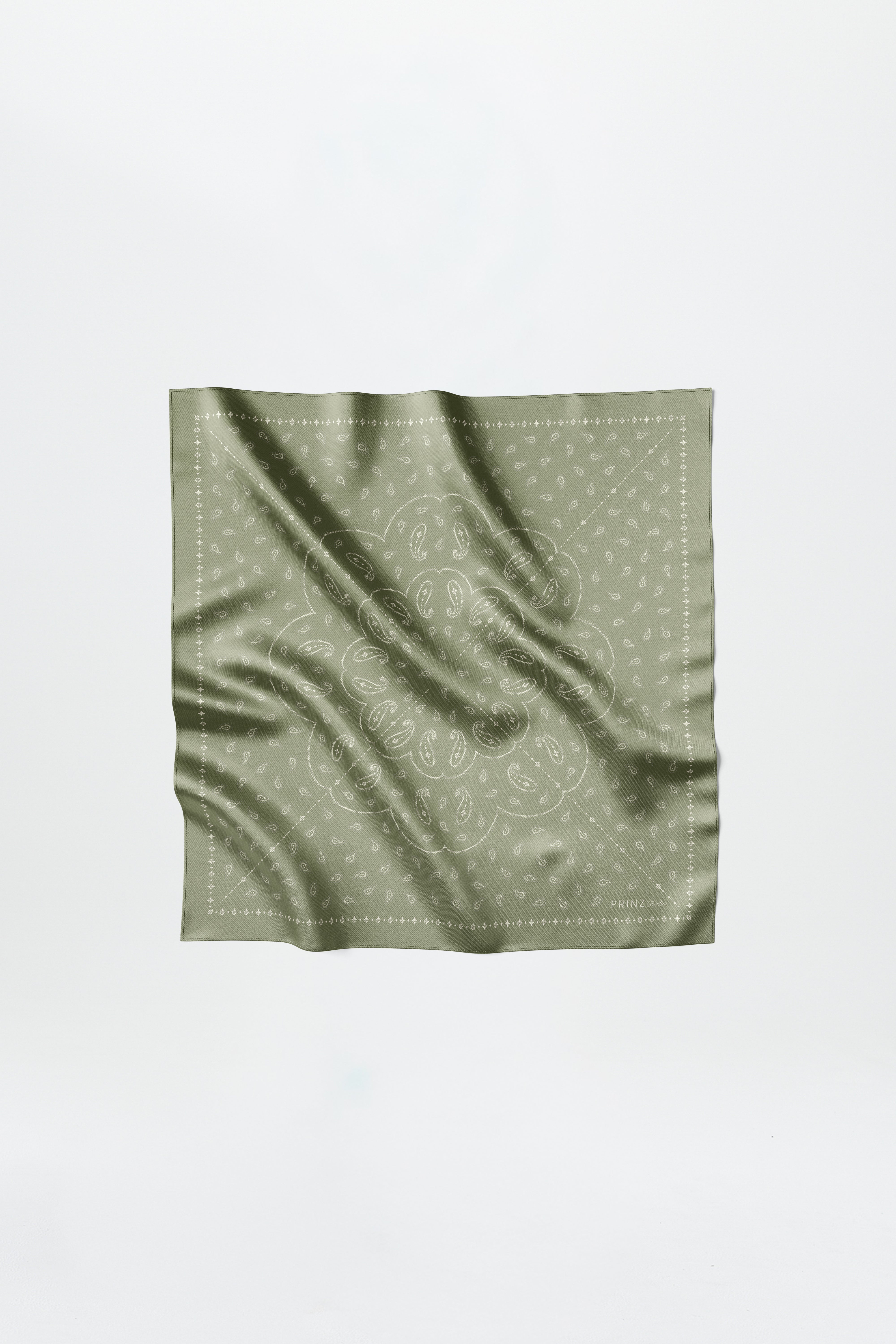 Silk Scarf Paisley 70 Pistachio