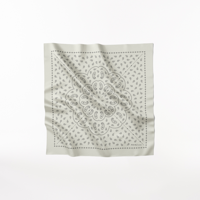 Prinz Berlin Seidentuch Paisley 70 Off-White