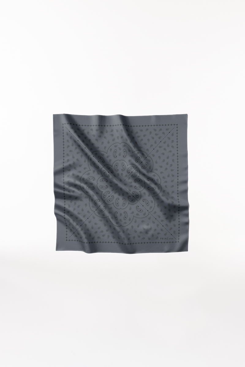 Prinz Berlin Seidentuch Paisley 70 Steingrau
