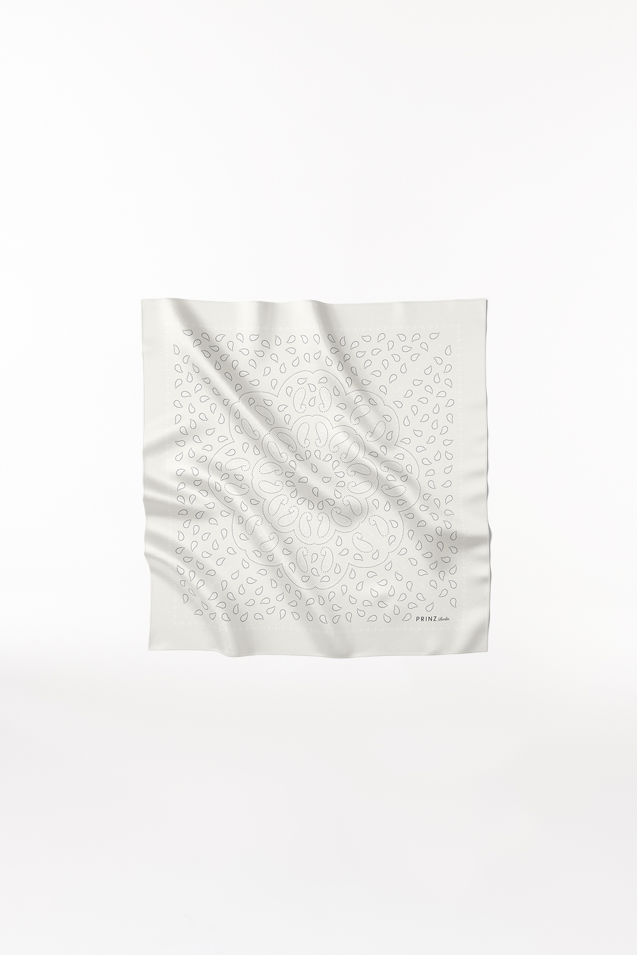 Seidentuch Paisley 70 Off-White