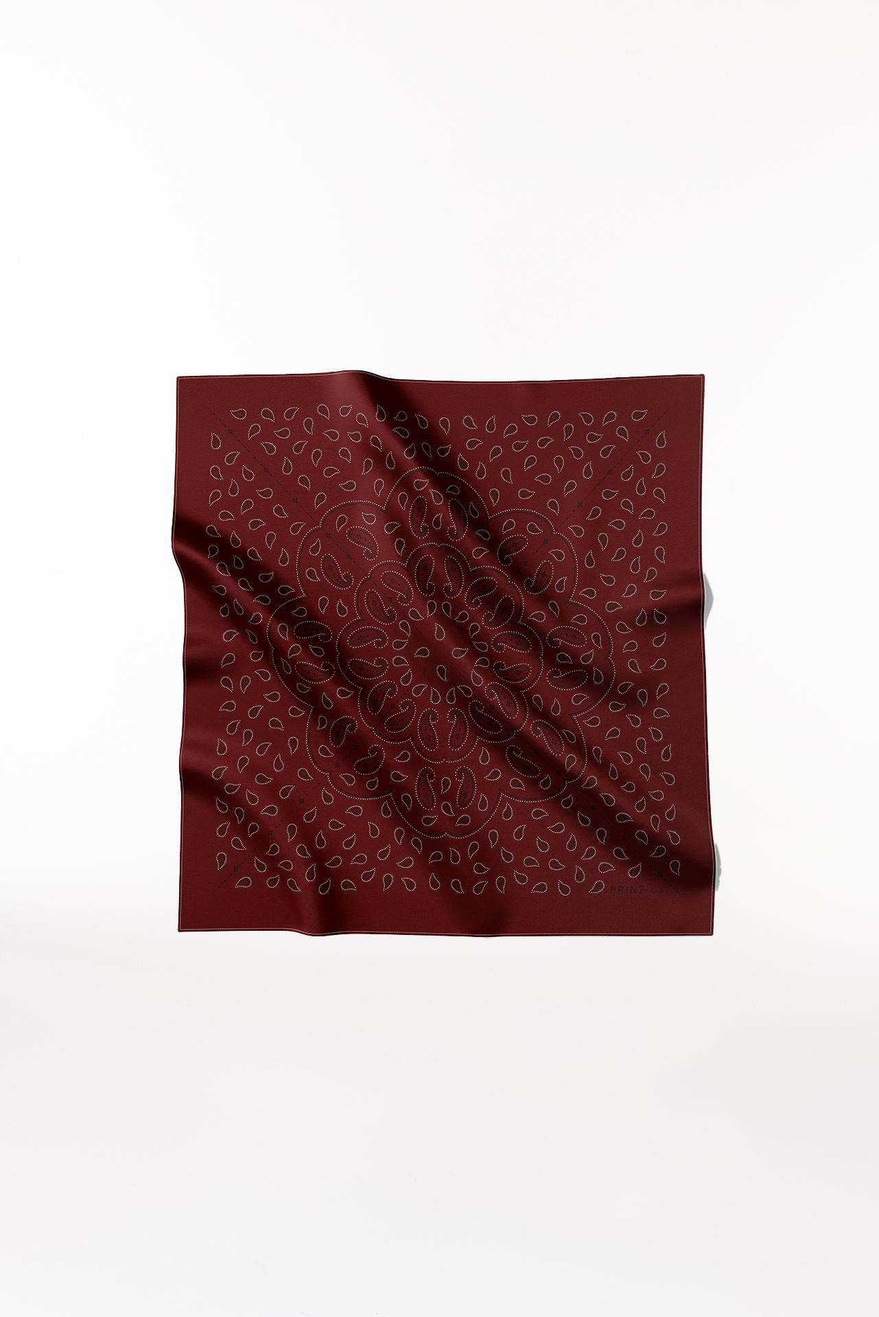 Seidentuch Paisley 90 Bordeaux