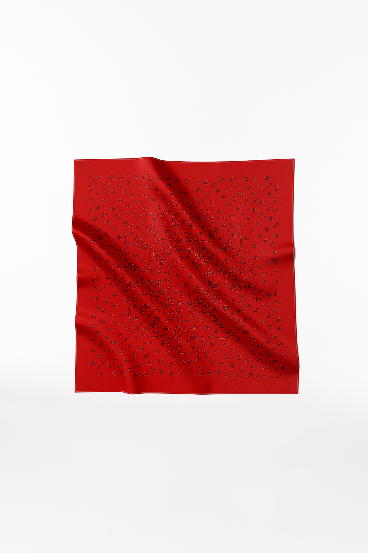 Seidentuch Paisley 90 Rot