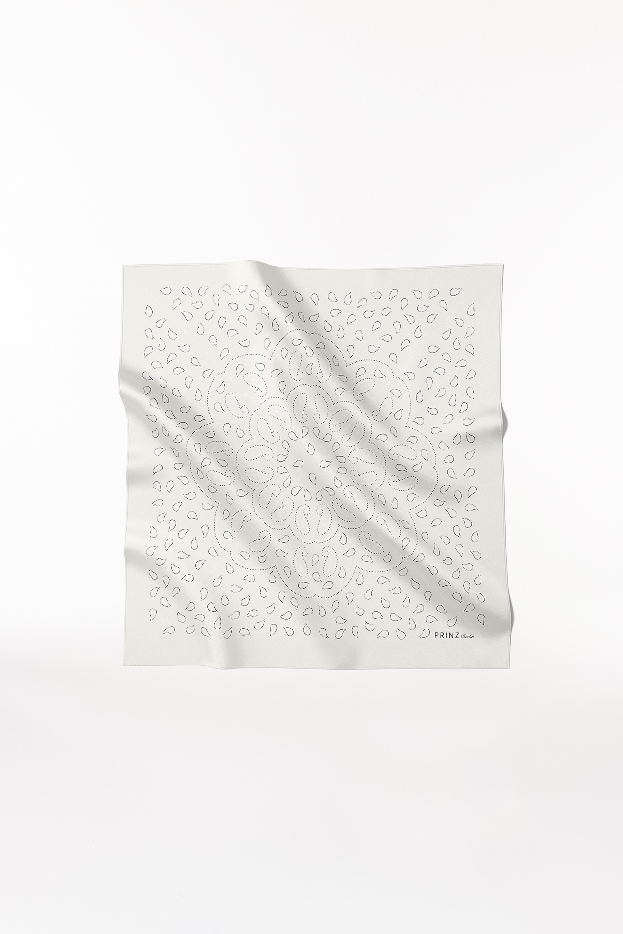 Seidentuch Paisley 90 Off-White