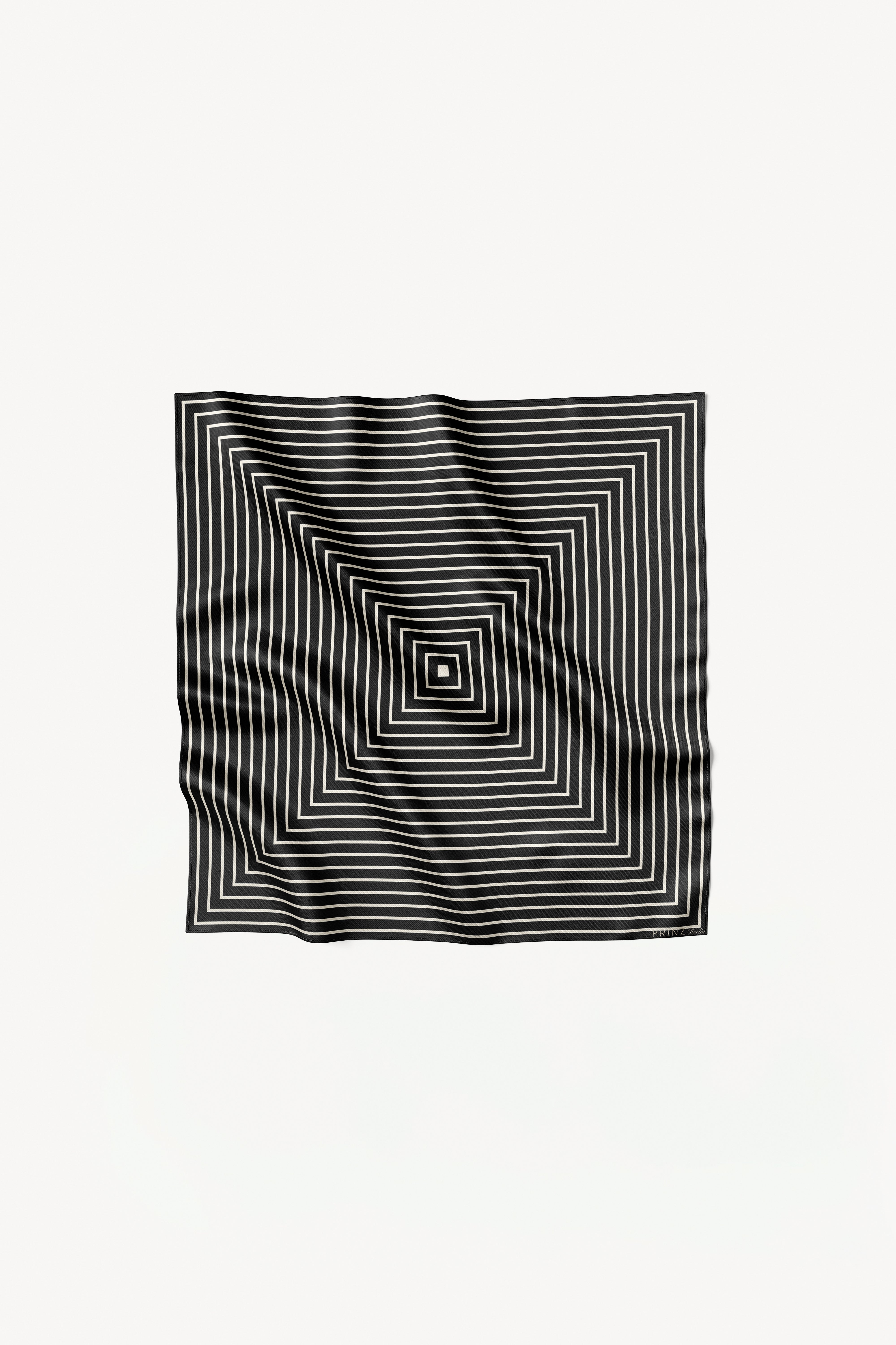 Silk Scarf Squares 70 Black