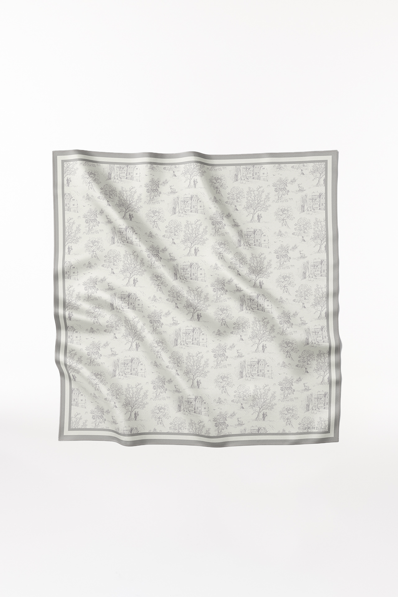 Prinz Berlin Seidentuch Toile Valentine 123 Grau