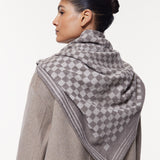Cashmere Triangle Scarf in Taupe