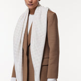 Cashmere Triangle Scarf in White 