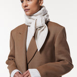 Cashmere Triangle Scarf in White 