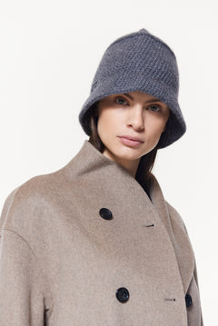 Grauer Bucket Hat Damen aus Kaschmir Prinz Berlin