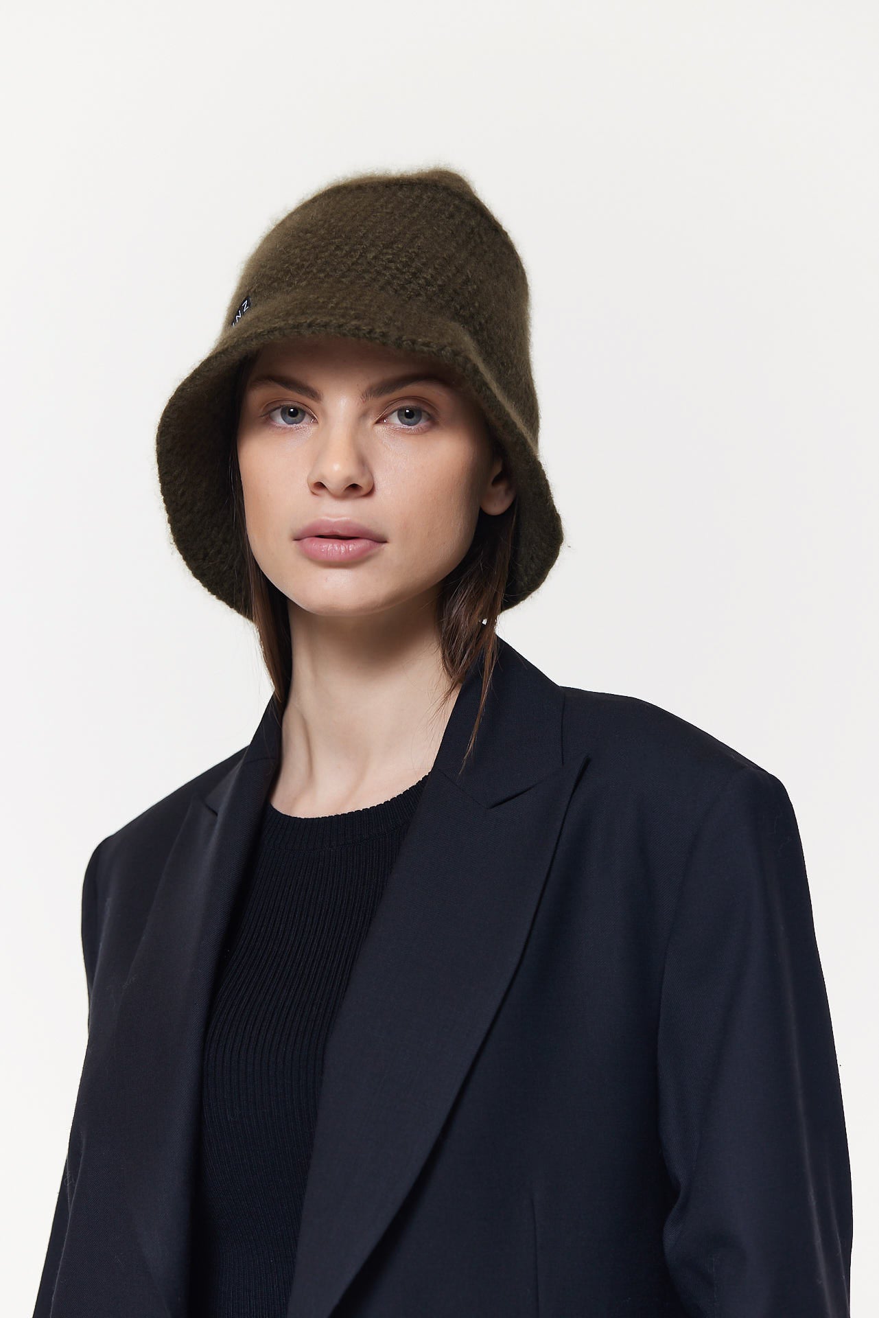 Grüner Bucket Hat Damen aus Kaschmir Prinz Berlin