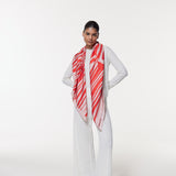Seidentuch 123x123 Zebra Rot Prinz Berlin Lookbook