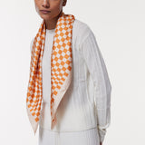 Seidentuch 90x90 Illusion Orange Prinz Berlin Lookbook