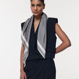 Seidentuch 90x90 Stripes Off-White Prinz Berlin Lookbook